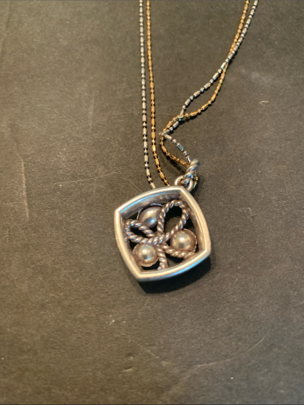 Brighton Yalta Mixed metal crystal accent necklace / earring set .. BEAUTIFUL.. - Picture 6 of 7